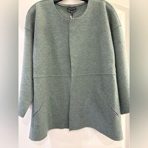 Eileen Fisher NWT Eucalyptus Boiled Wool Jacket